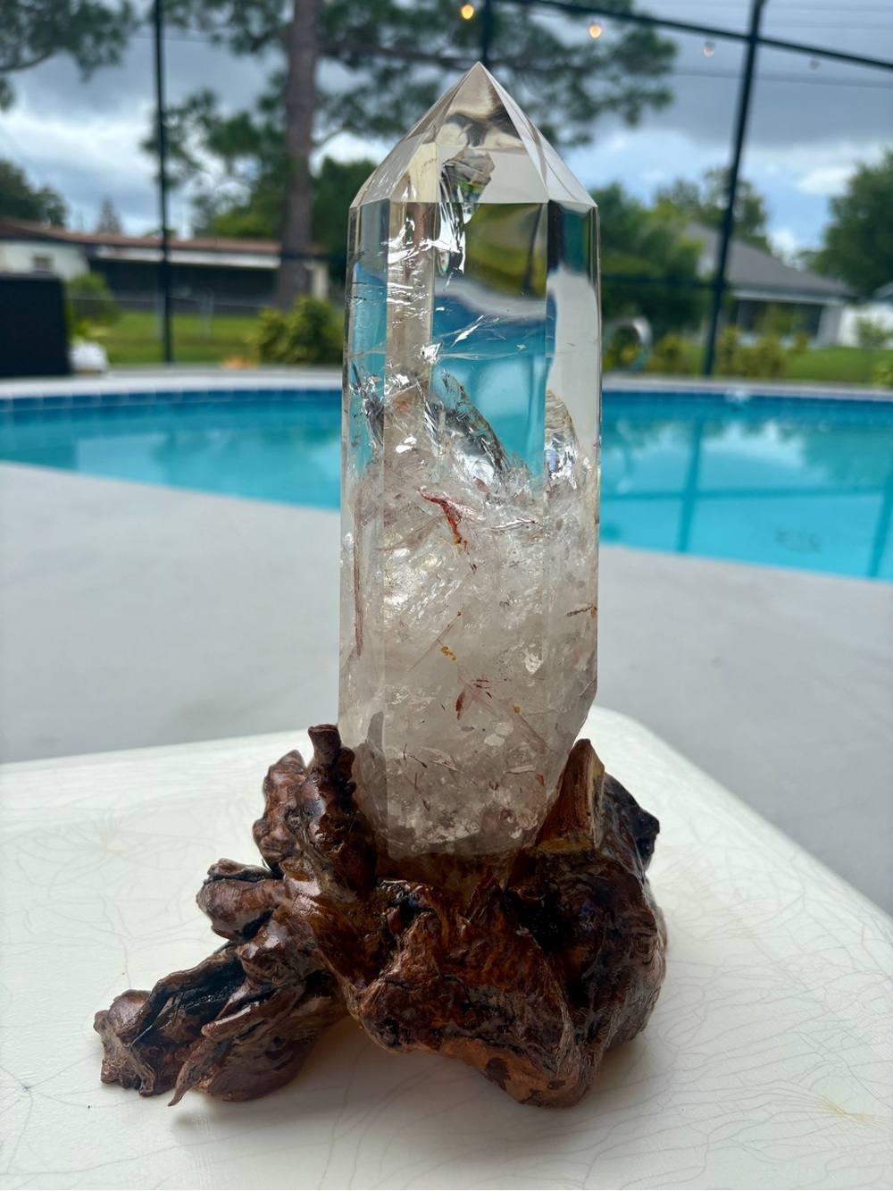 XL Namibian Clear Quartz Crystal Point